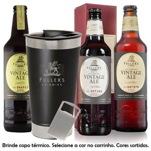 Kit 3 Cervejas Fuller's Vintage Ale + Copo Térmico