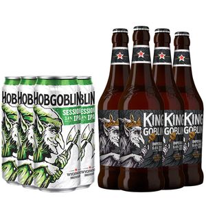 Combo 4 Cervejas King Goblin + 4 Hobgoblin Session IPA